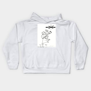 Quixotic Apes Tilt at Ceiling Fan Kids Hoodie